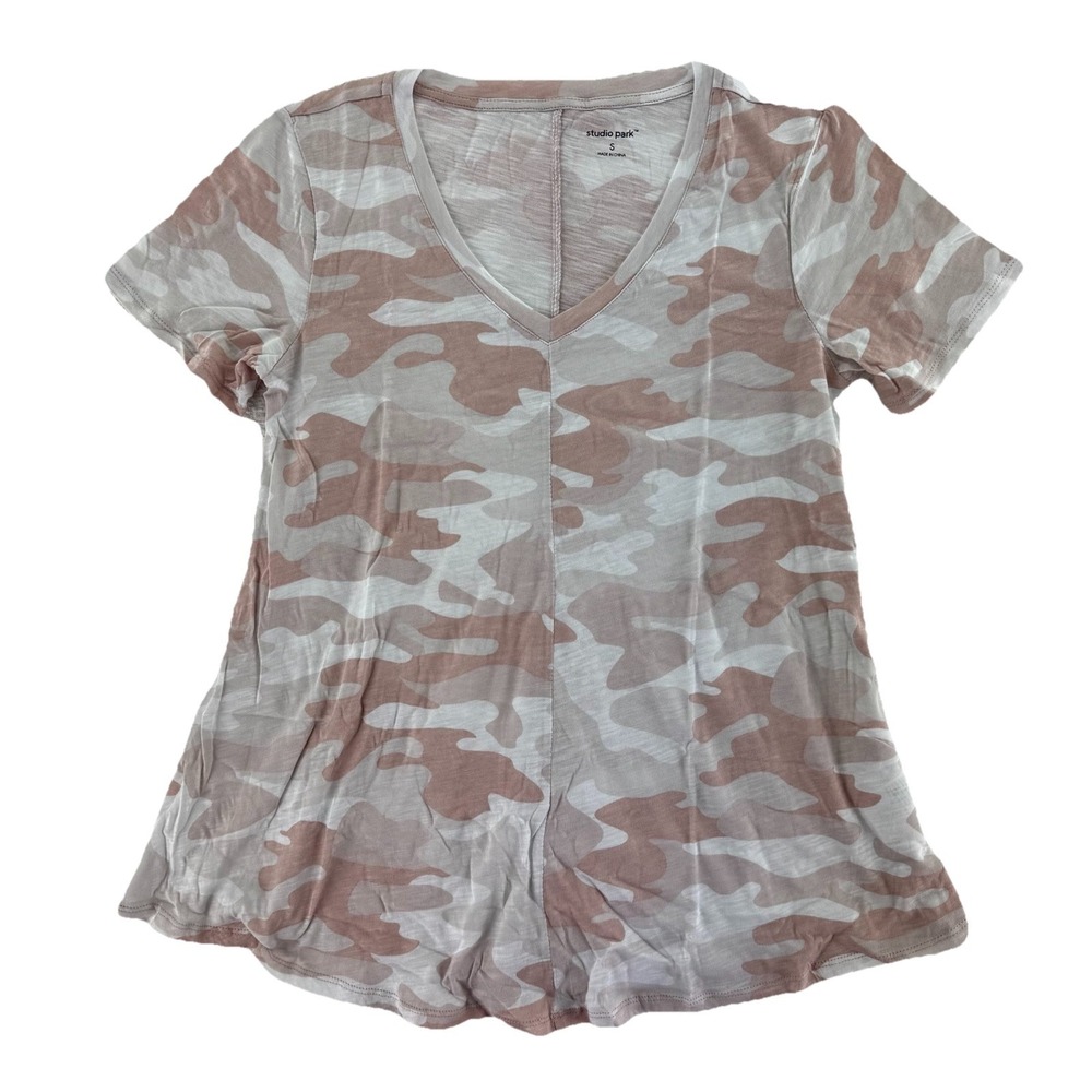 Studio Park x Kerstin Lindquist Beach Boutique‎ Swing Tee Shirt Small Camo